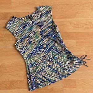 Nic+Zoe colorful top with ruched detail